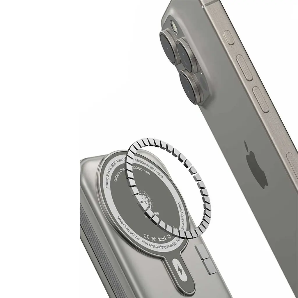 Green Lion Power Bank & Battery Monaco Grip 10000mAh Power Bank LCD Power Indicator Titanium [GNMGP10KPBTI].webp