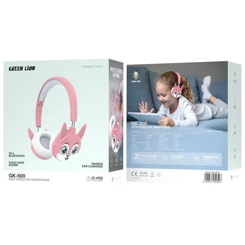 Green Lion GK-500 Kids Wireless Headphone (1).webp