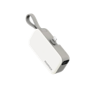 Momax 1-Power Mini 5000mAh 3in1 Power Bank With Lightning Plug White