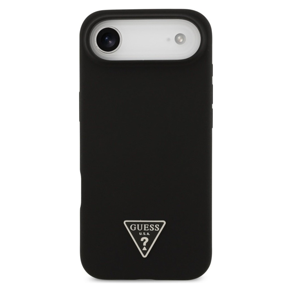 iPhone 17 Air Guess Silicone Triangle Logo Case with MagSafe – Black