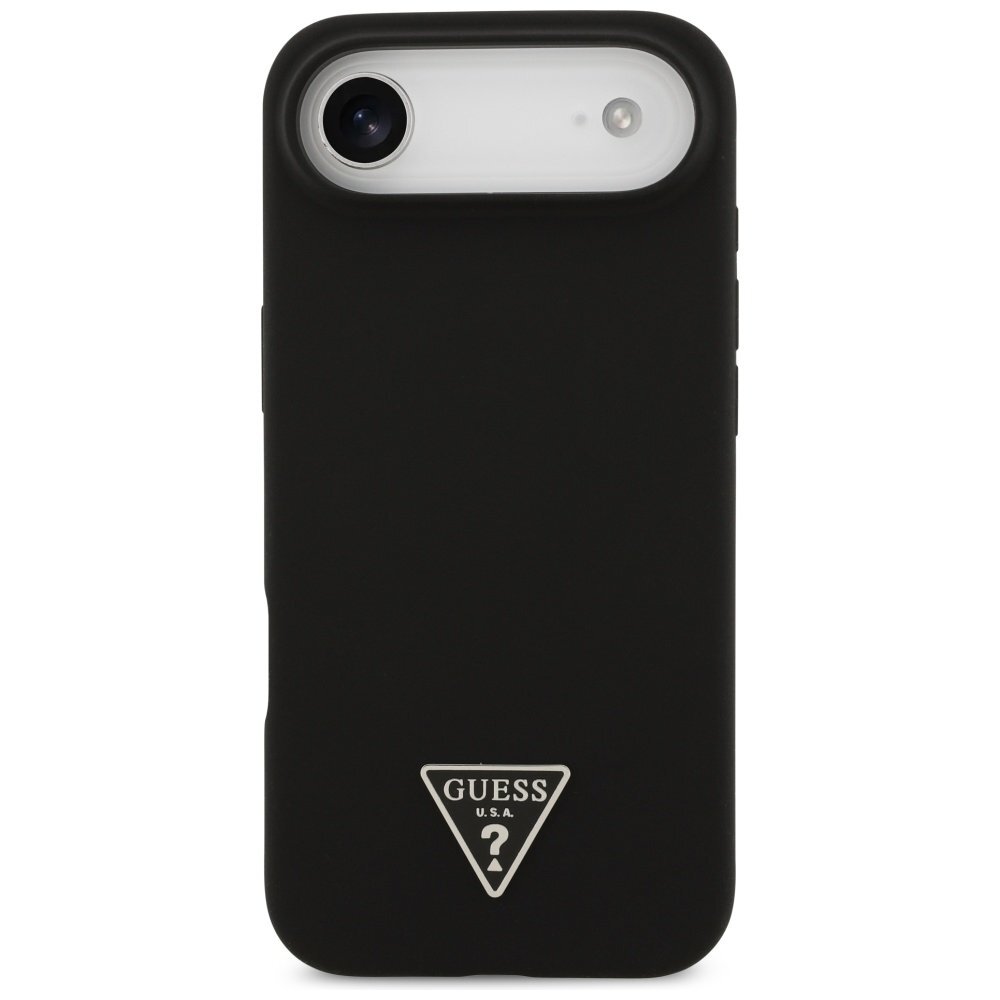 iPhone 17 Air Guess Silicone Triangle Logo Case with MagSafe - Black