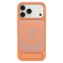 Levelo Matteo Case with Bottom Stand Grip for iPhone 17 Pro Max – Orange