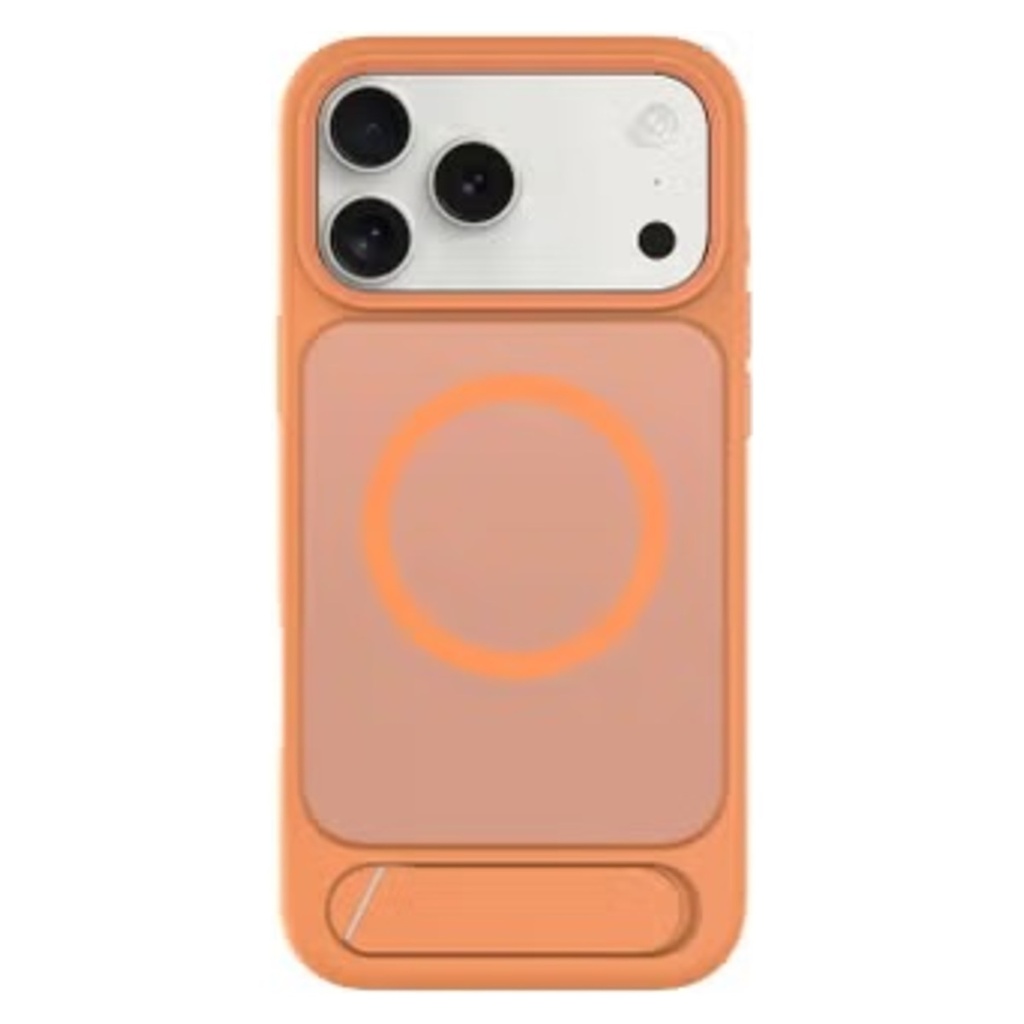 Levelo Matteo Case with Bottom Stand Grip لـ iPhone 17 Pro – برتقالي