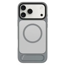 Levelo Matteo Case with Bottom Stand Grip لـ iPhone 17 Pro – Cloud Grey