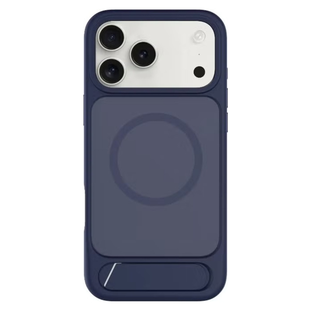 Levelo Matteo Case with Bottom Stand Grip for iPhone 17 Pro – Dark Blue