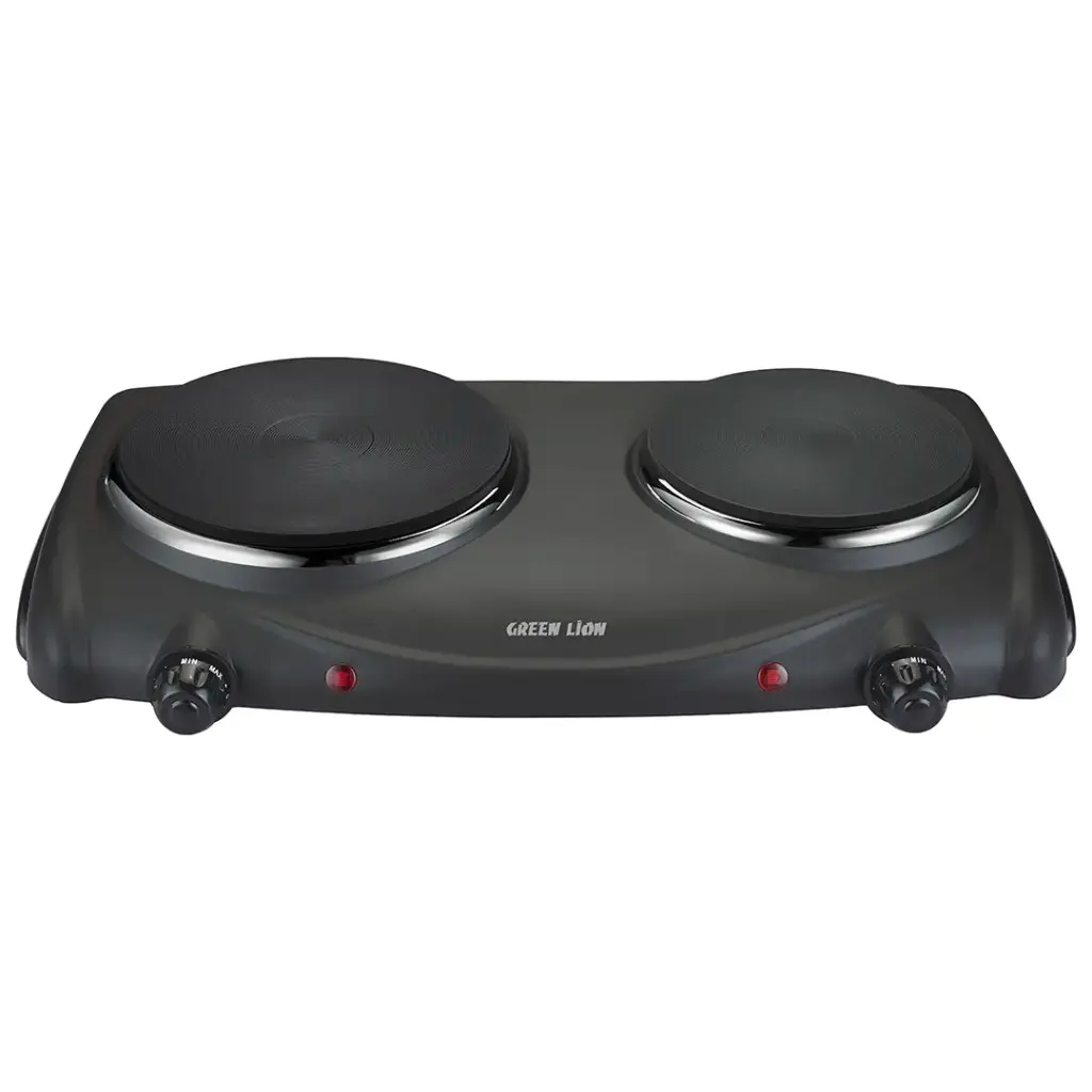 Green Lion Electric Stove Double Hot Plate - Black