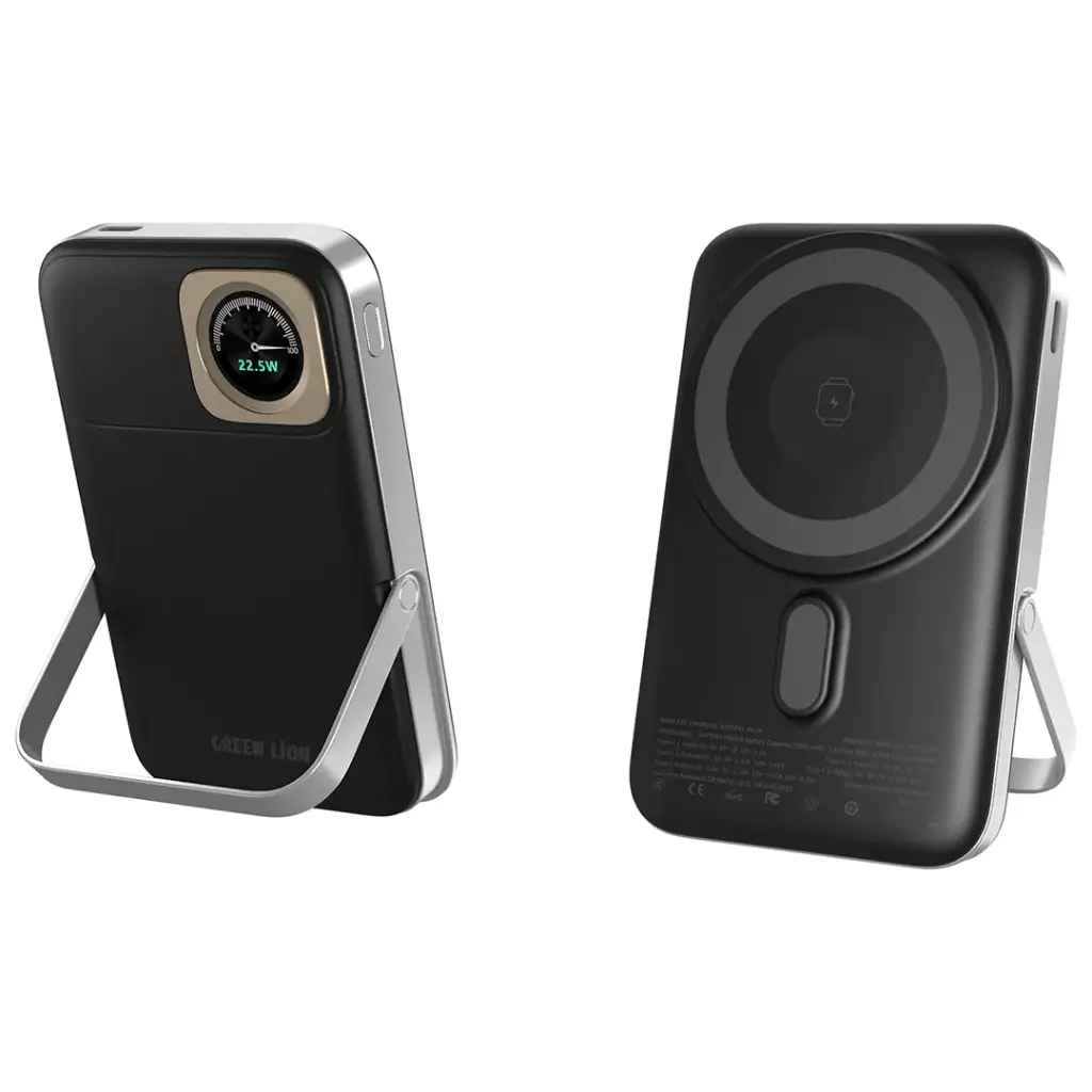 Green Lion Volt Gauge 10000mAh Power Bank PD 22.5W - Black