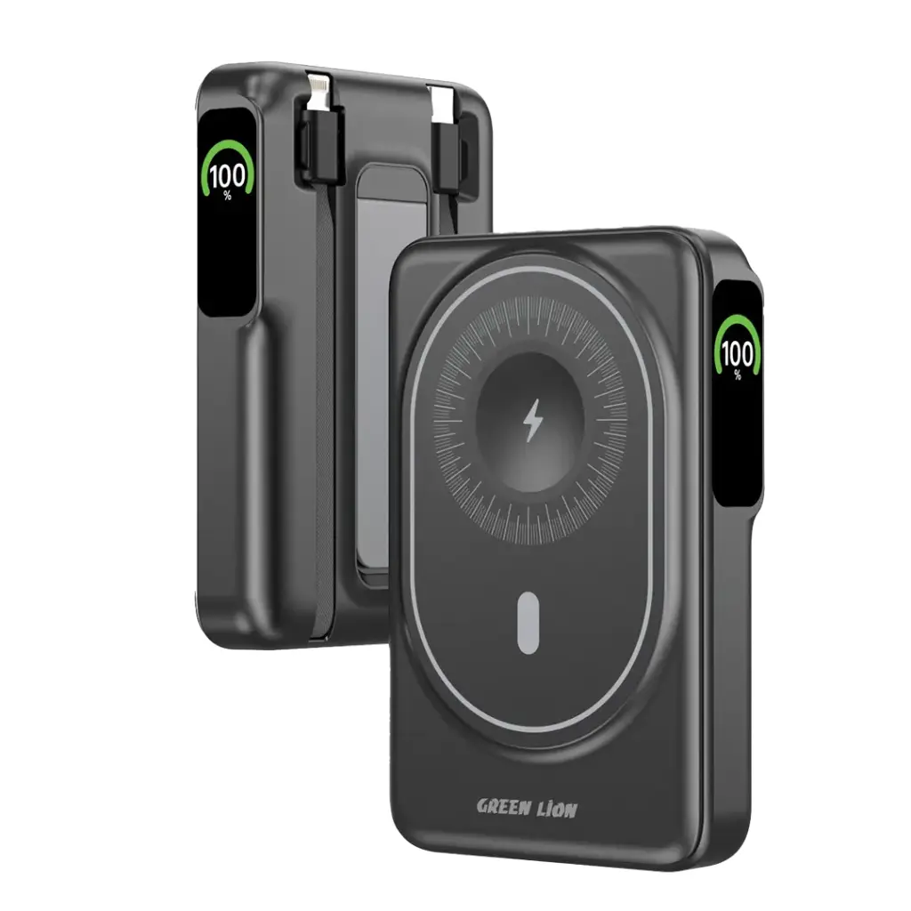 بنك طاقة جرين ليون ماج-فيجن بسعة 10000 مللي أمبير - أسود