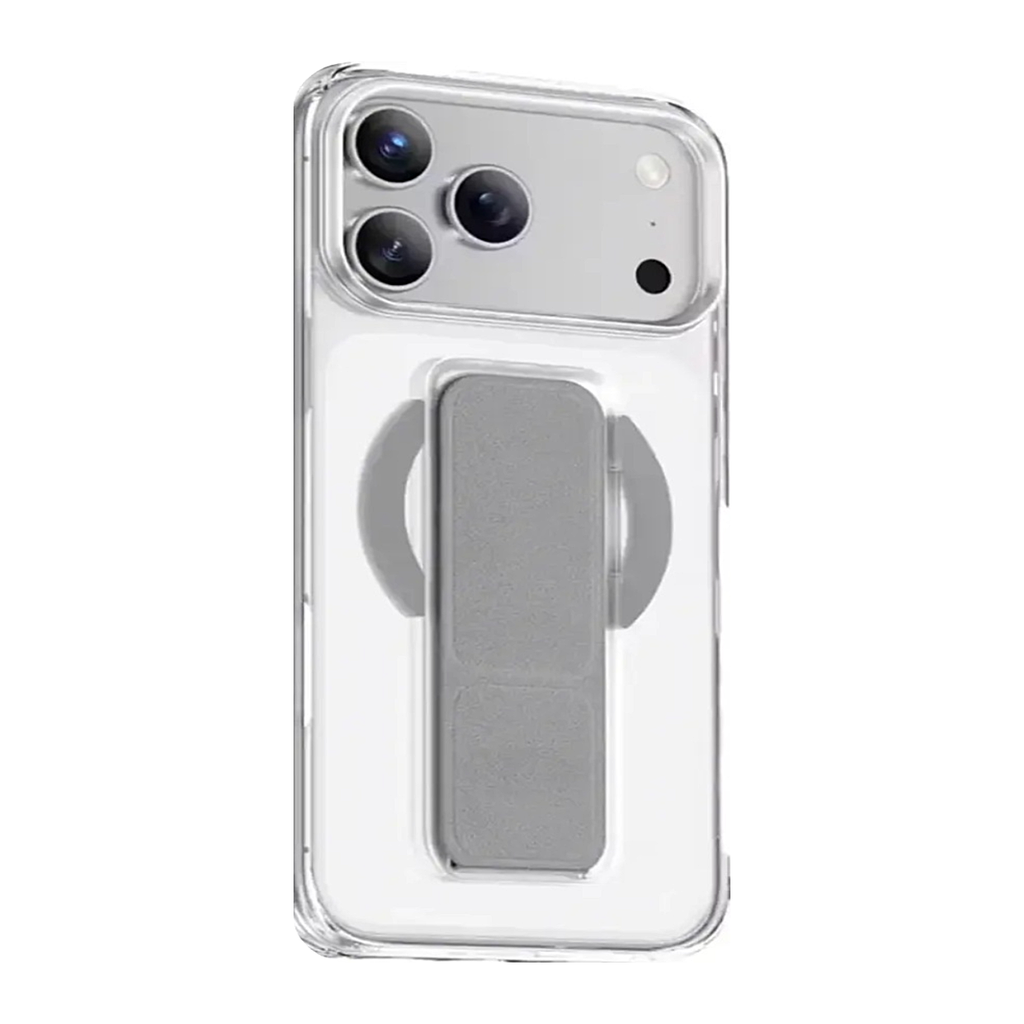 Green Lion MagSafe Leather Grip Case for iPhone 17 Pro – Silver