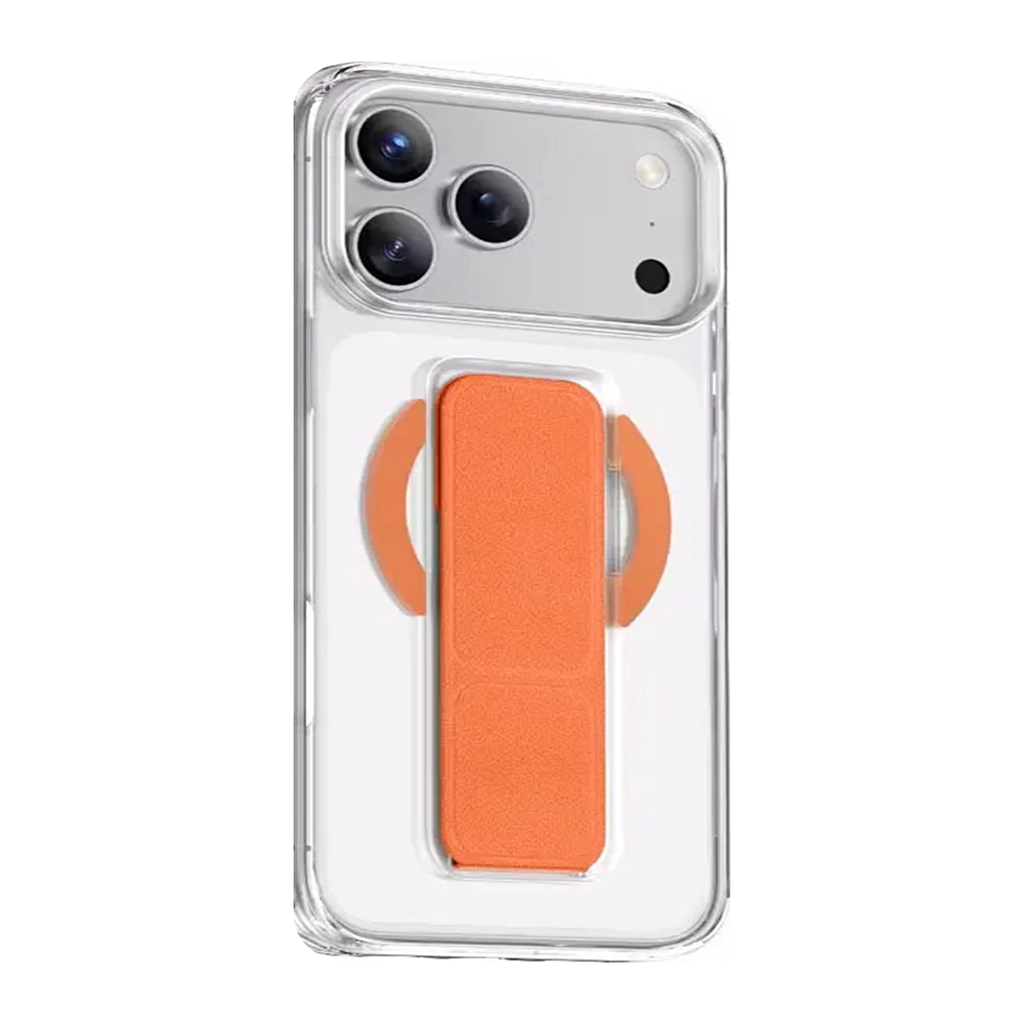 Green Lion MagSafe Leather Grip Case لـ iPhone 17 Pro – برتقالي
