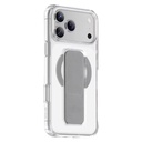 Green Lion MagSafe Leather Grip Case for iPhone 17 Pro Max – Silver
