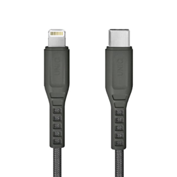 كابل Uniq Flex USB-C إلى Lightning مع خاصية تخفيف الإجهاد بطول 1.2 متر