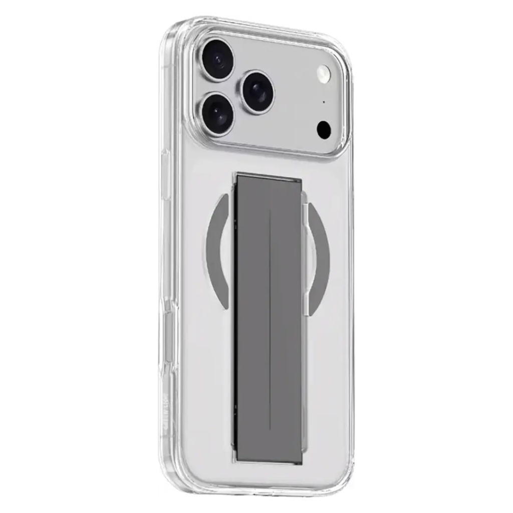 Green Lion MagSafe Grip Case لـ iPhone 17 Pro Max – فضي