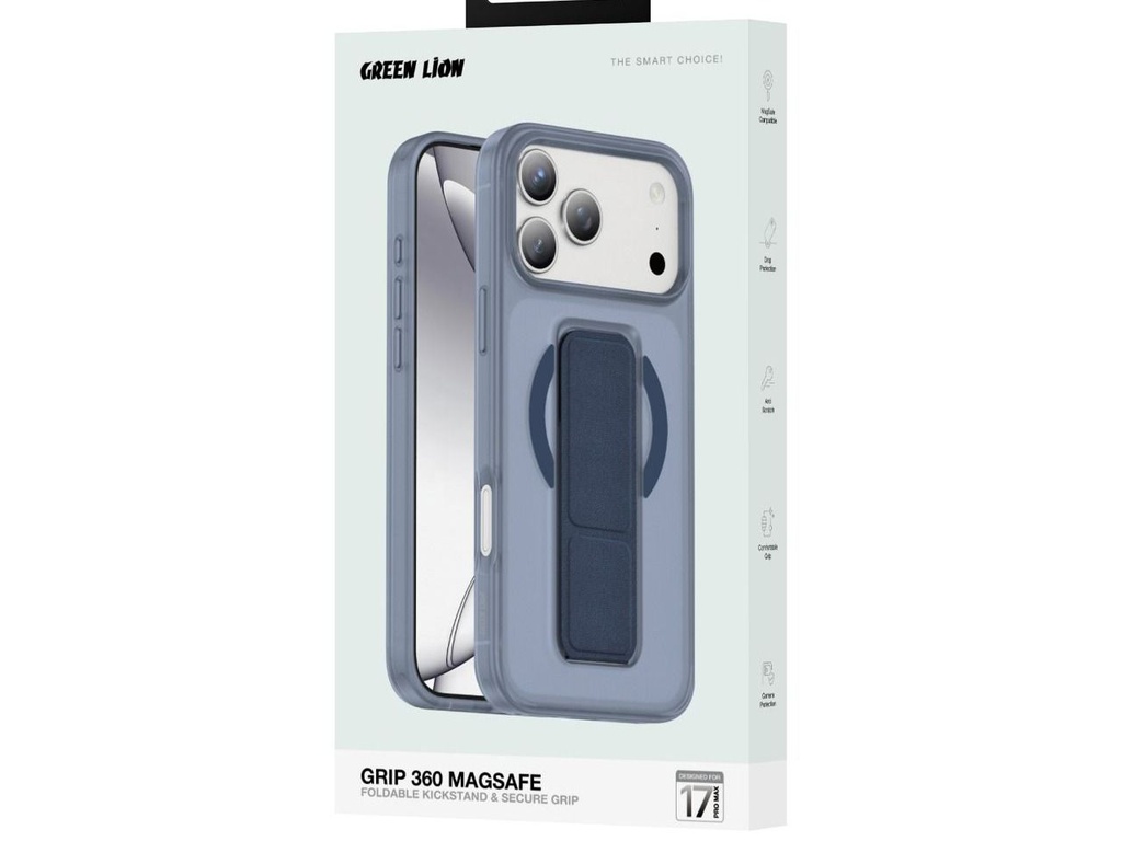 Green Lion GRIP 360 Case for iPhone 17 Pro Max - Blue