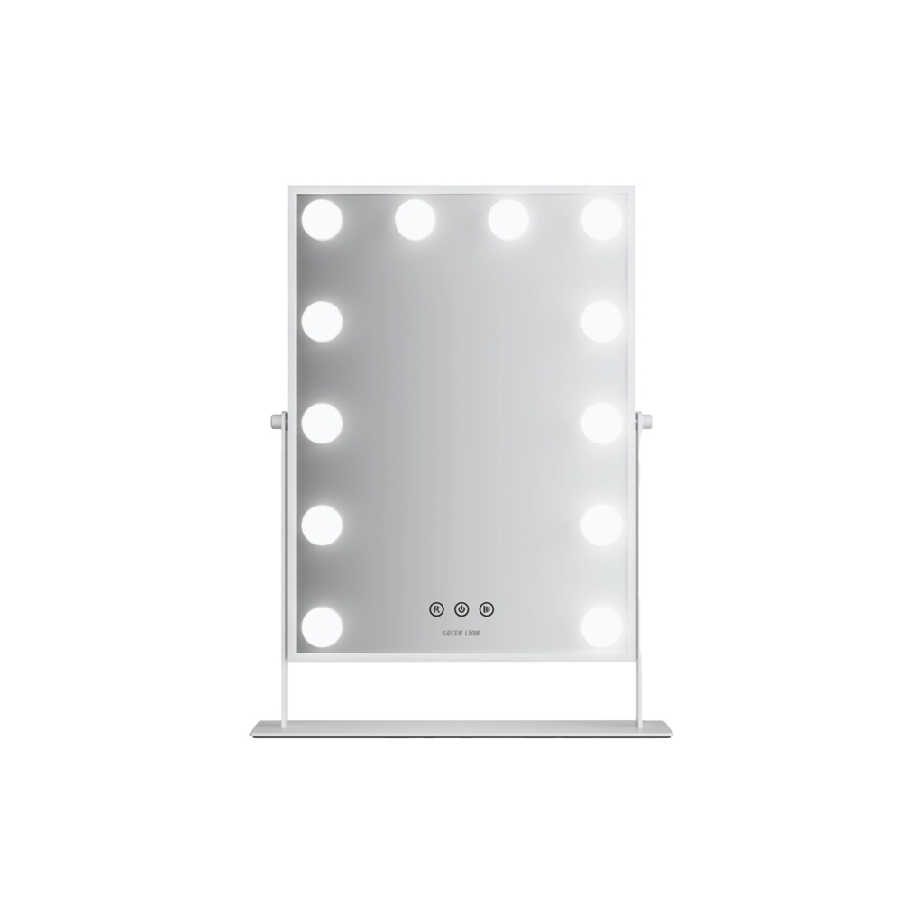 Green Lion Glam Shine Makeup Mirror 9 LED Lights - White