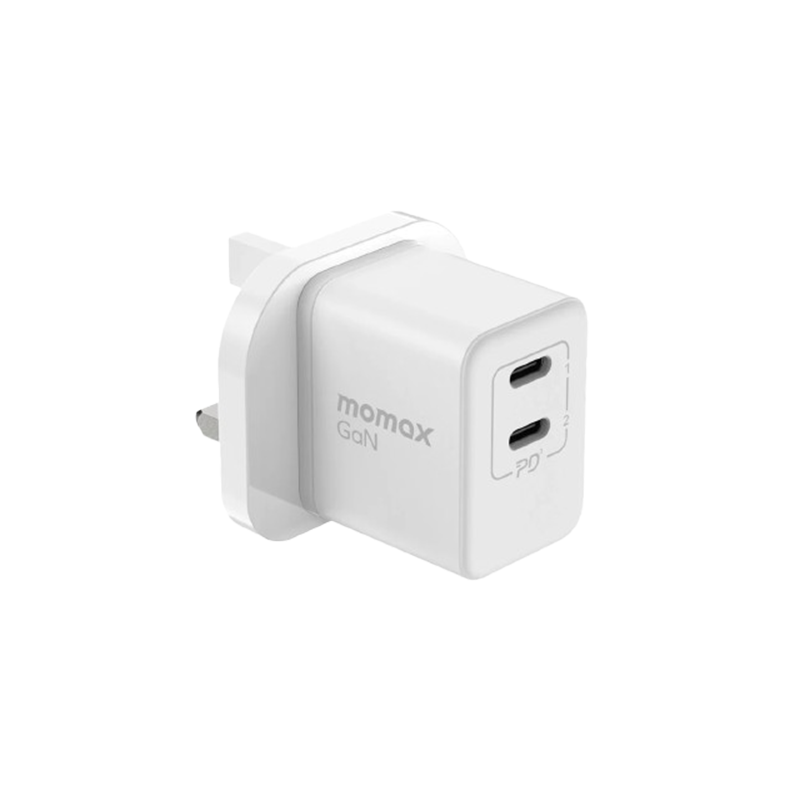 Momax 35W 2 Port Gan Mini Wall Charger White