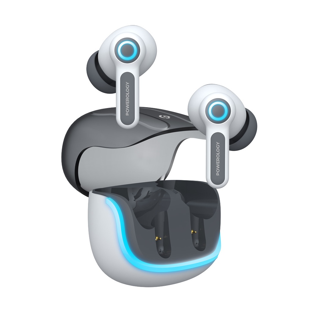Powerology Quard Mic ENC TWS Earphone White