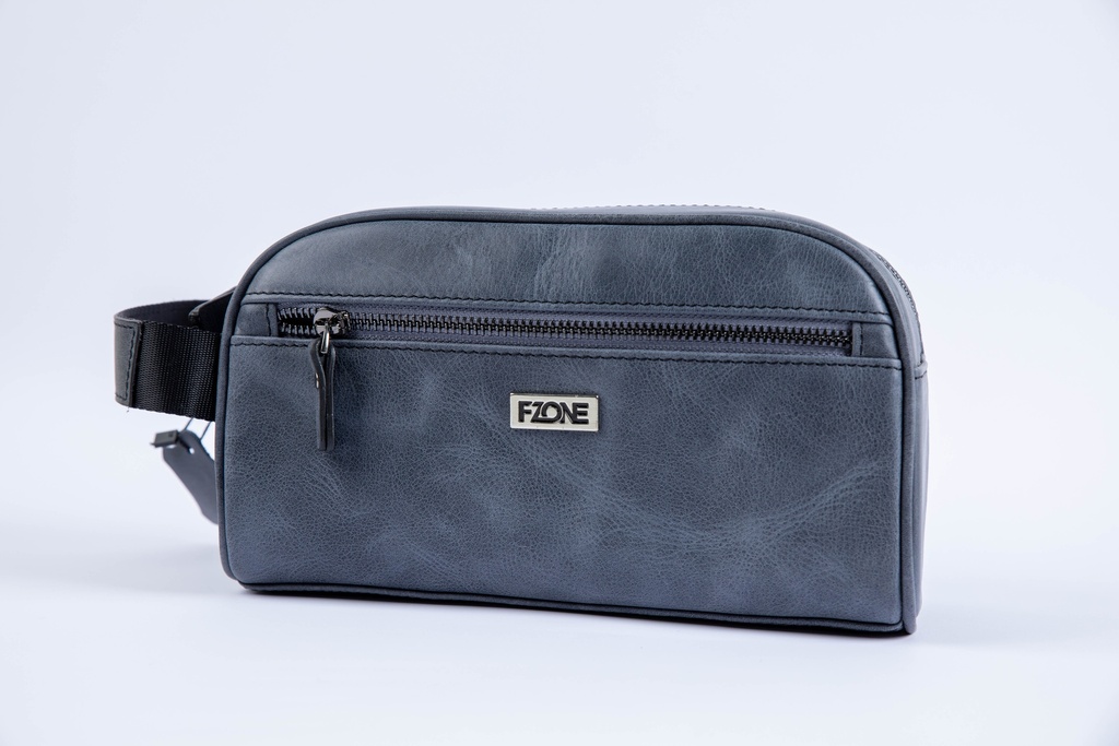 FZONE Metro Luxe Crossbody, Genuine Leather, Compact & Stylish - Smoky Navy