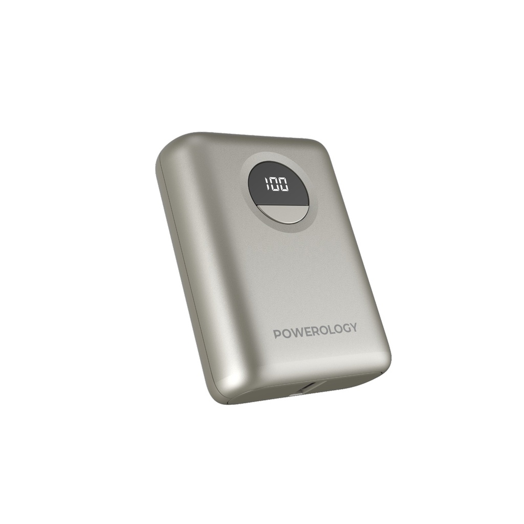 Powerology Ultra-Compact 10000 mAh Fast Charging Power Bank Titanum