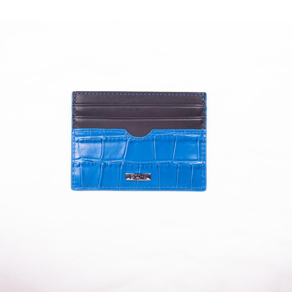 FZONE Leather Wallet Slim Card Holder – Blue