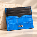 FZONE Leather Wallet Slim Card Holder – Blue