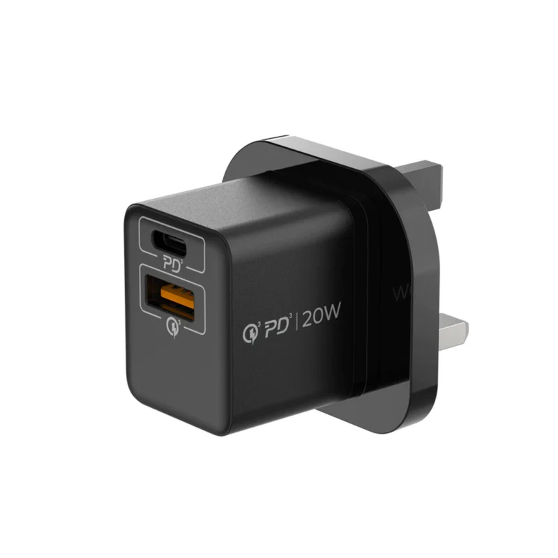 Momax Oneplug 20W 2-Port Mini Wall Charger Black