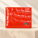 FZONE Expert Croco Leather Bifold Wallet – Red