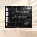 FZONE Expert Croco Leather Bifold Wallet – Black