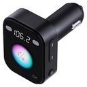 Porodo Dual-Microphone FM Transmitter & 57W Car Charger – Black
