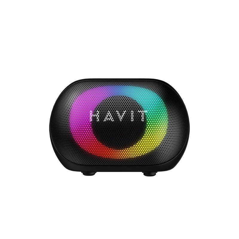 مكبر صوت بلوتوث متعدد الوظائف من هافيت SK885BT RGB - أسود