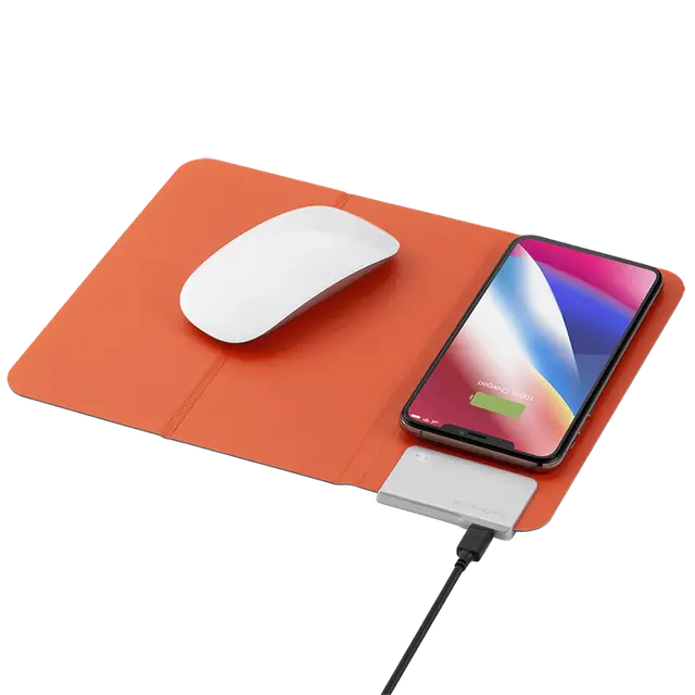 Momax QM2 Q.Mouse Pad Wireless Charging Folding Mouse Pad Orange