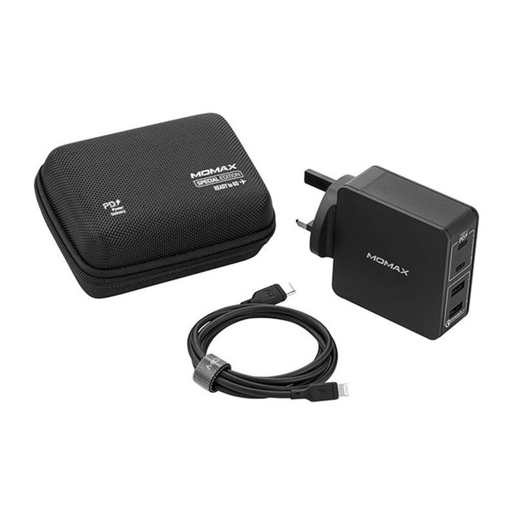 Momax Travel Kit-Case+Pd Charger With 1.2m Cable