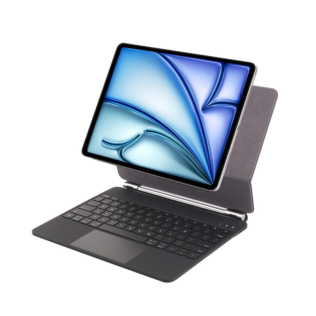 حافظة لوحة المفاتيح السحرية من Green Lion لجهاز iPad Air 11 بوصة (M3) (عربي/إنجليزي) - أسود