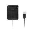PAWA Slim Single Slot Smart Card Reader - PWATCDR132 - Black