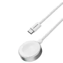 Porodo One Touch Magnetic Watch Apple Watch & Samsung Galaxy Watches Charger - White