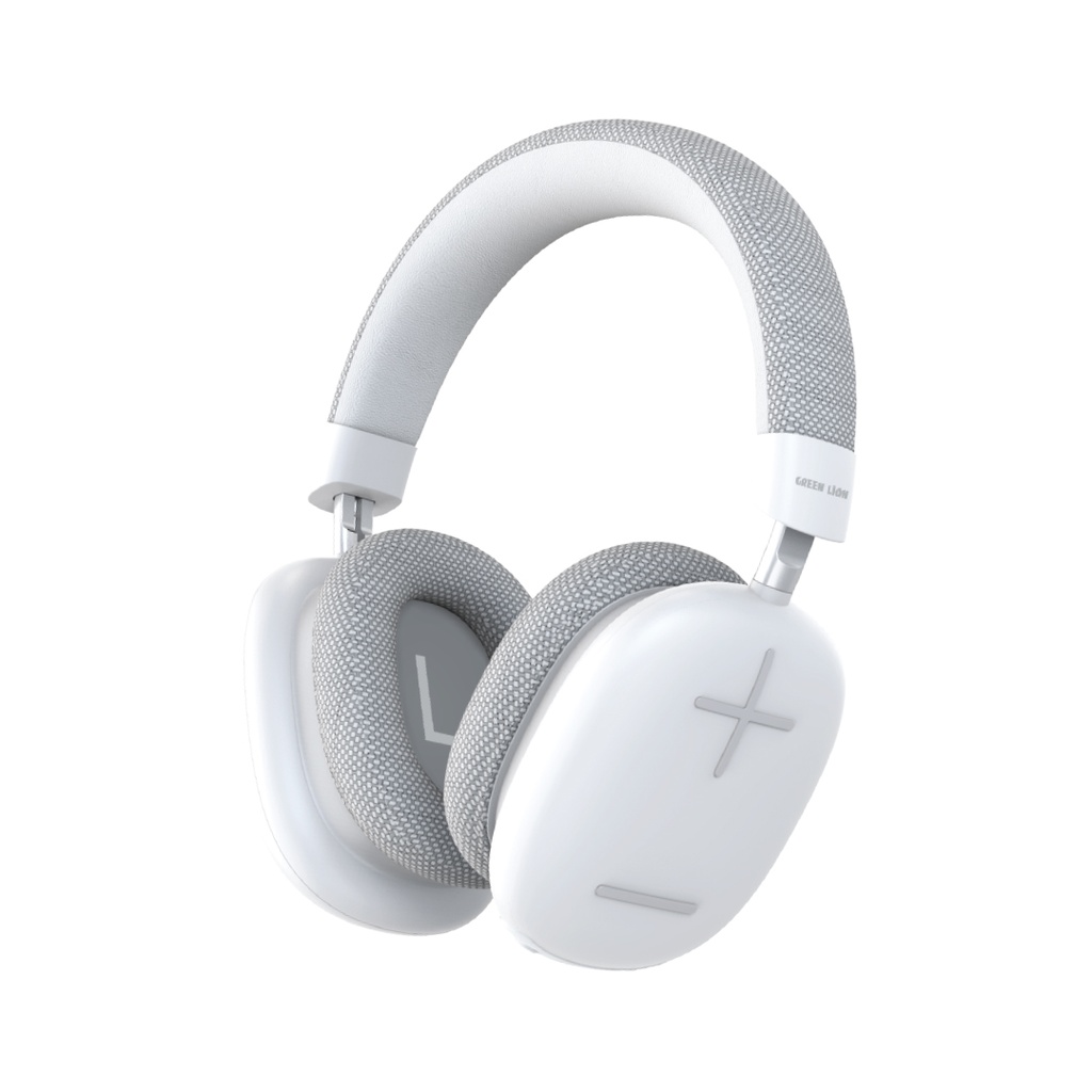 Green Lion Echo Max Bluetooth Headphone, 48hr Playtime - White