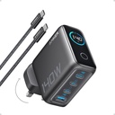 Anker Charger 140W 4-Port PD 3.1 With USB-C Cable - Dark Gray