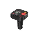 Porodo Blue Wireless FM Transmitter with Dual QC3.0 & USB-C Port - Black