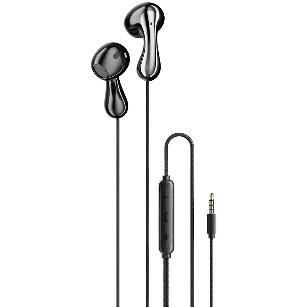 Porodo Soundtec Stereo Bass 3.5mm Wired Earphones - Black