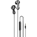 Porodo Soundtec Stereo Bass 3.5mm Wired Earphones - Black