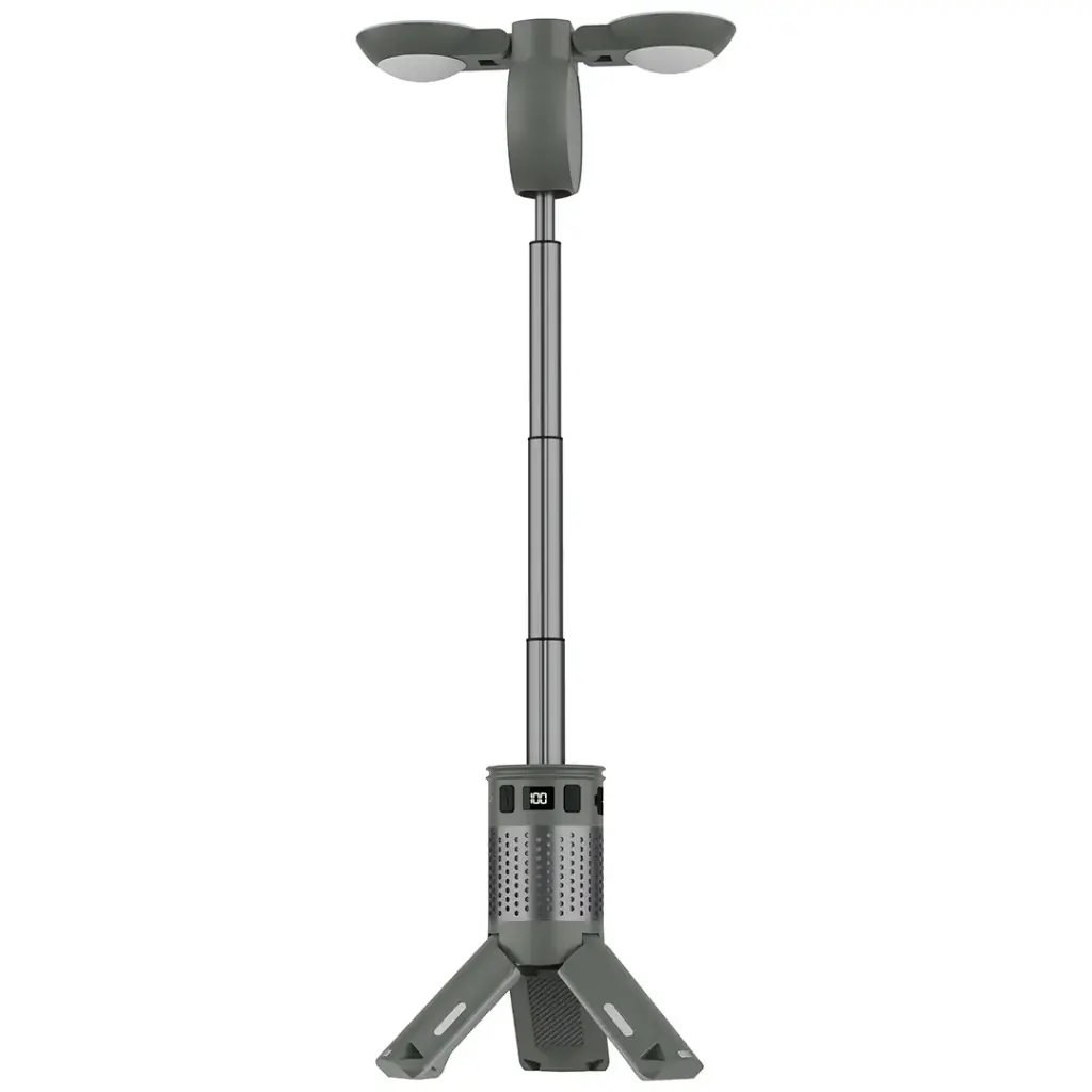 فانوس بورودو لايف ستايل القابل للطي، مصباح تخييم LED مع قاعدة ثلاثية القوائم وإضاءة RGB - أخضر