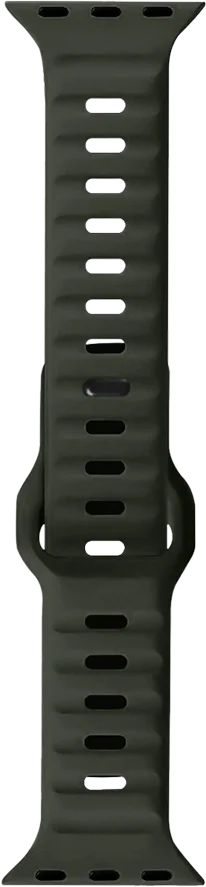 Pawa Lagos Premium Soft Silicon Straps 44/45/49mm - Ash Green