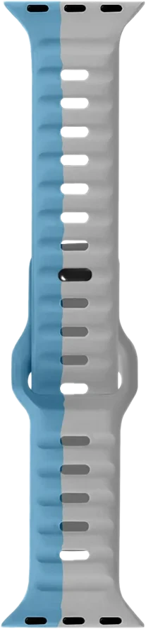 Pawa Lagos Premium Soft Silicon Straps 44/45/49mm - Grey Blue