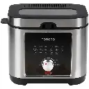 Porodo Lifestyle Stainless Steel 2.5L Deep Fryer with Adjustable Temperature & Non-Stick Tray - Silver 
