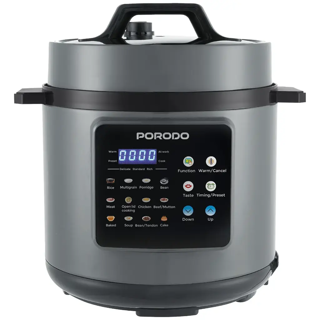 Porodo Lifestyle 1300W Multi-Cuisine Pressure Cooker with High-Quality Material - Gray