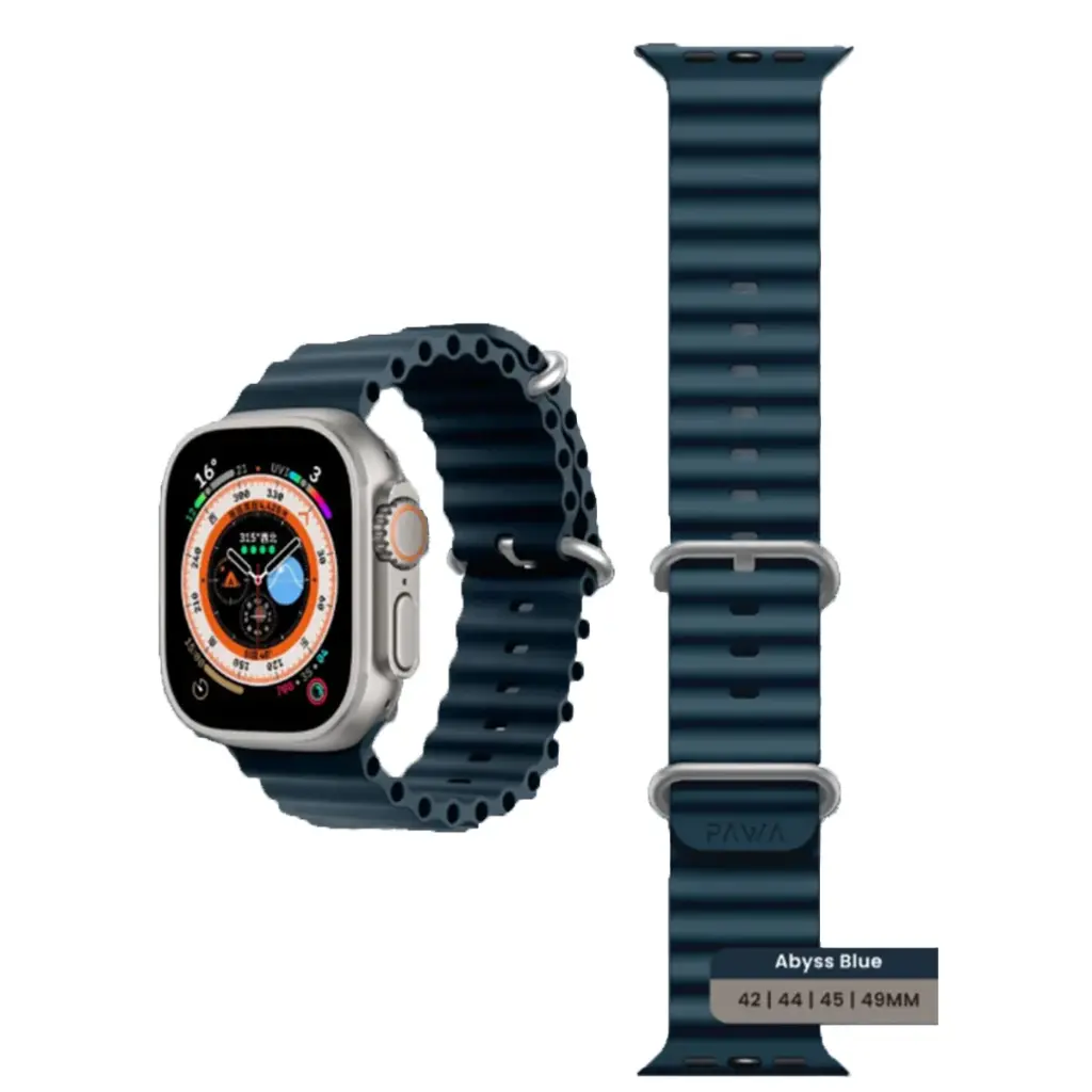 Pawa London Ocean Watch Strap 44/45/49mm - Abyss Blue