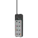 Porodo 3000W | 7AC Universal Power Strip with 6 USB Ports (4C + 2A) - Gray