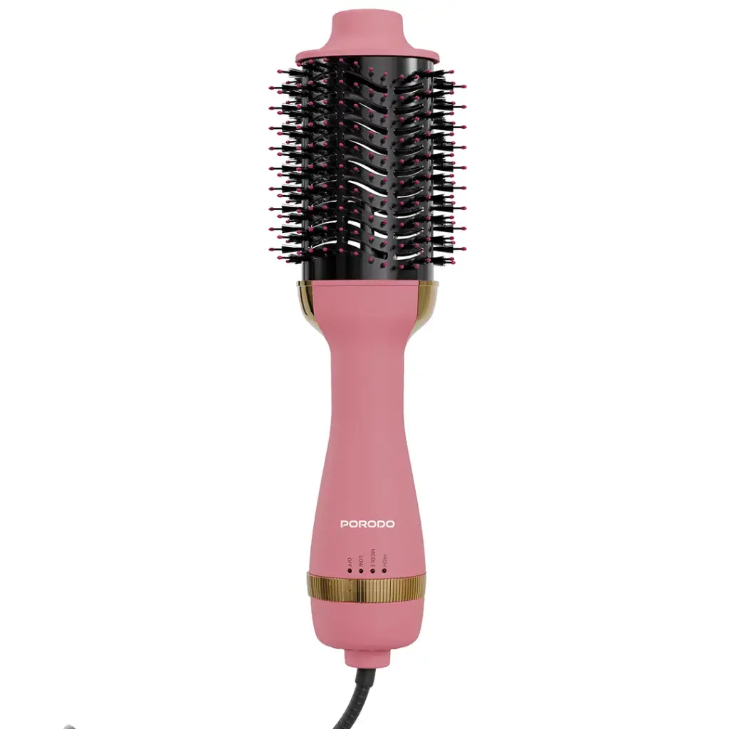 Porodo Lifestyle Shinewhirl Hair Styling Brush with Fast Drying Technology - Pink