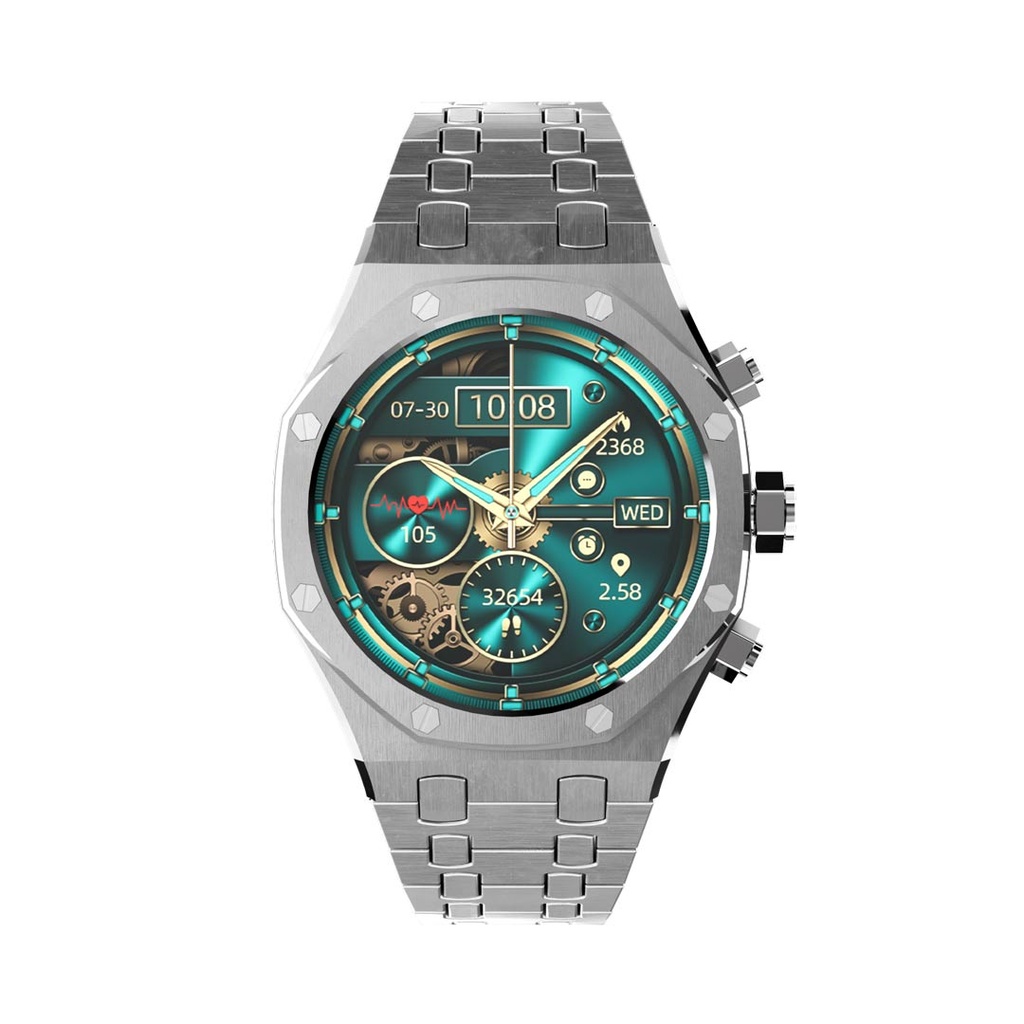 Porodo CristalloAP Smart Watch Blue Dial -Silver