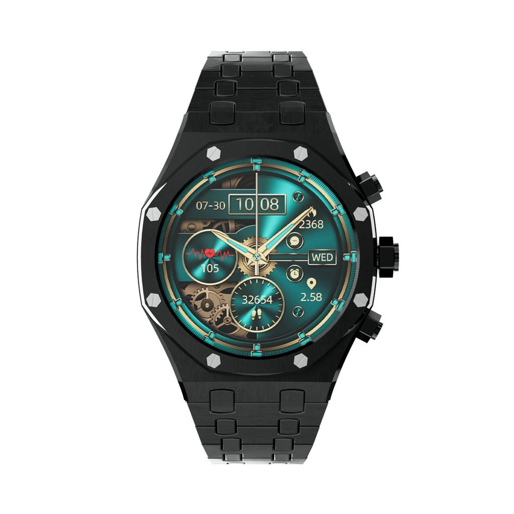 Porodo CristalloAP Smart Watch Blue Dial -Black